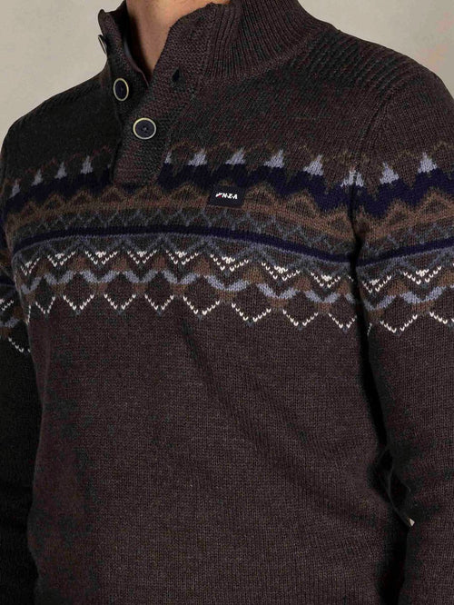 Pullover iker nordic wool blend hazel