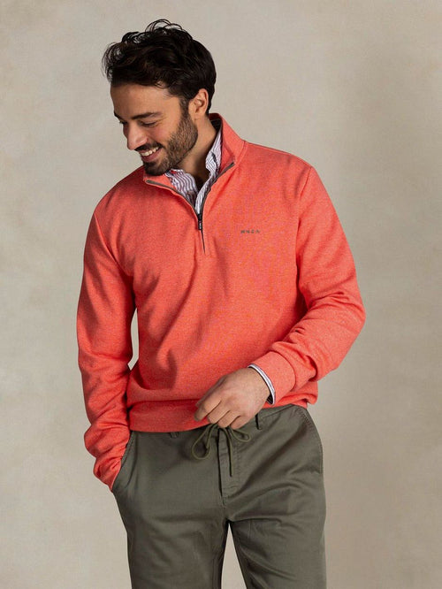 Half-zip mokau oranje