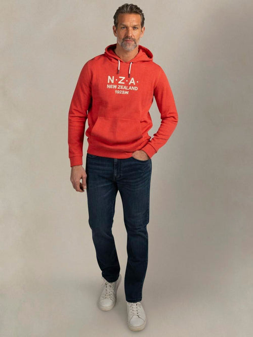 Hoodie french rib garment washed red