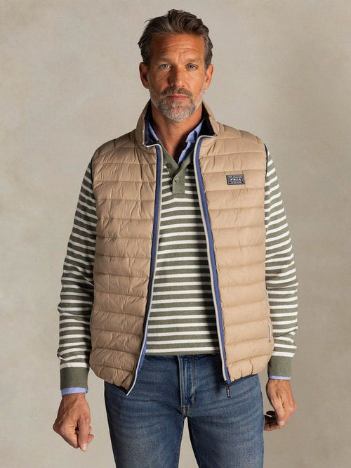 Bodywarmer puffer beige