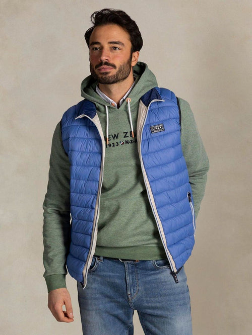 Bodywarmer puffer blauw