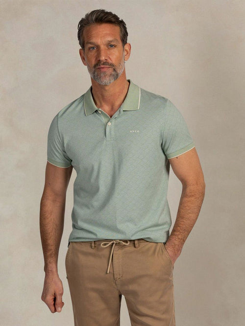 Polo goora jacquard mist groen