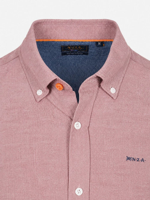 Overhemd bd barn twill rood