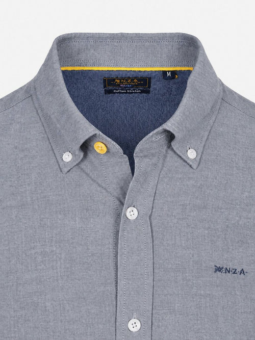 Overhemd bd barn twill donkerblauw