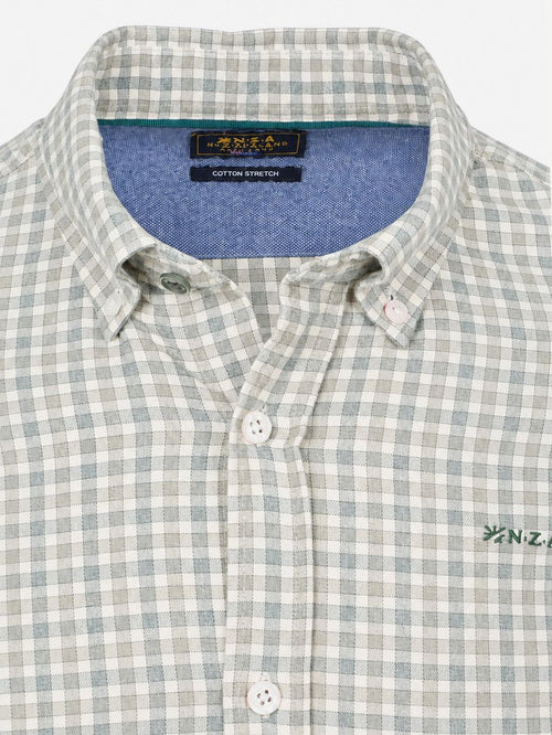 Overhemd bd clive twill check ranger groen