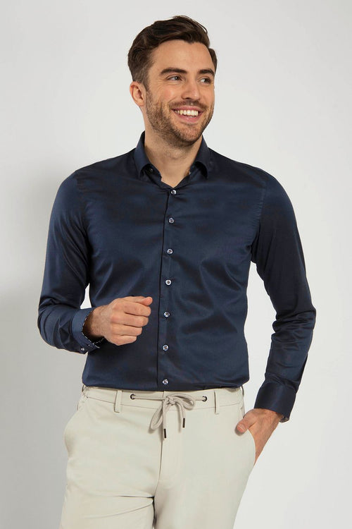Overhemd donkerblauw 270-5