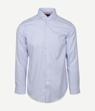 Suitable overhemd jacquard luxe lichtblauw | Slim-fit