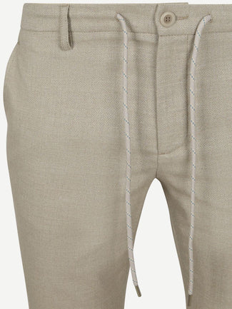 Broek jump flanel herringbone beige