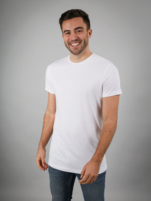 Obambo t-shirt ronde hals wit (2-pack)