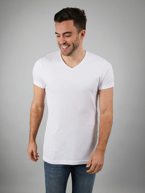 Vibambo t-shirt v-hals wit (2-pack)