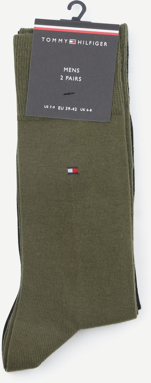 Tommy Hilfiger classic (2-pack) sokken groen zwart