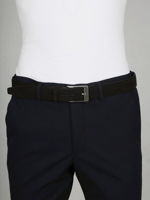 Profuomo riem suede donkerbruin