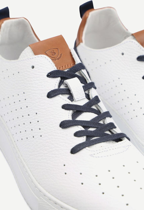Grain sneaker wit