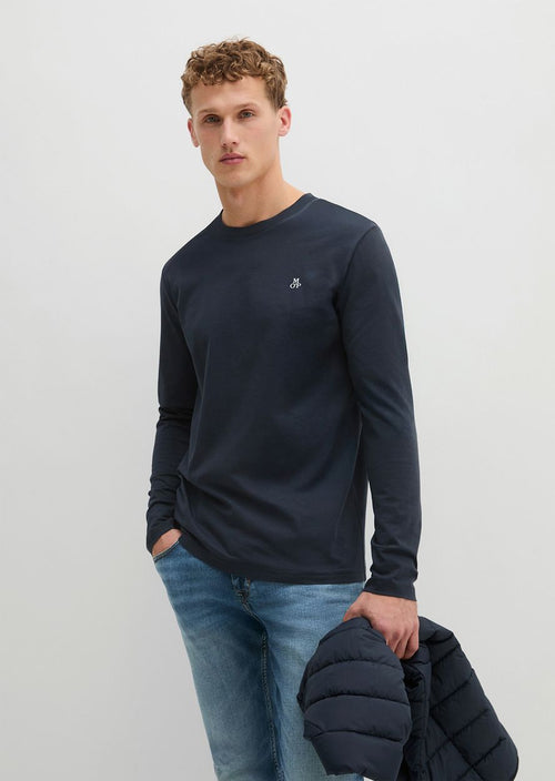 Long sleeve t-shirt donkerblauw