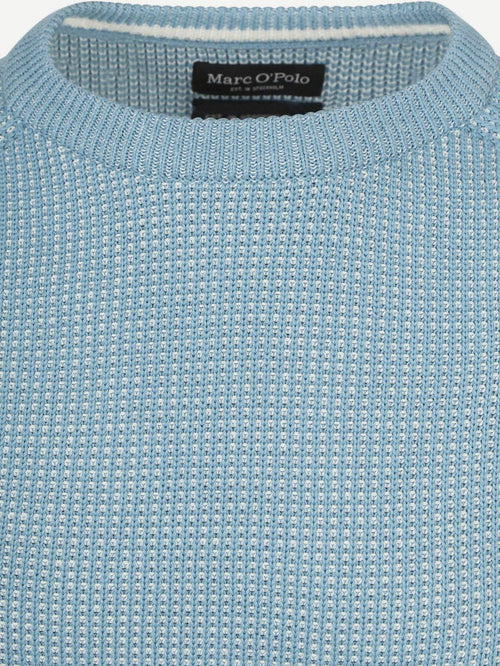 Pullover structured bi-colour blauw