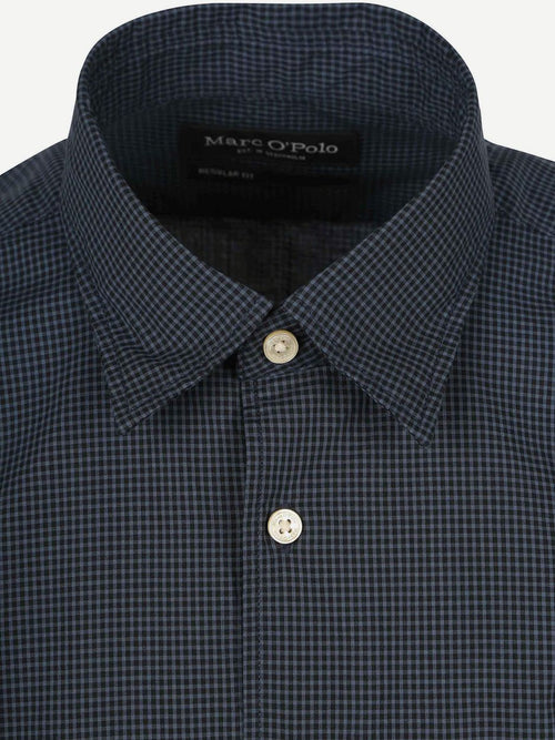 Overhemd ruiten vichy donkerblauw