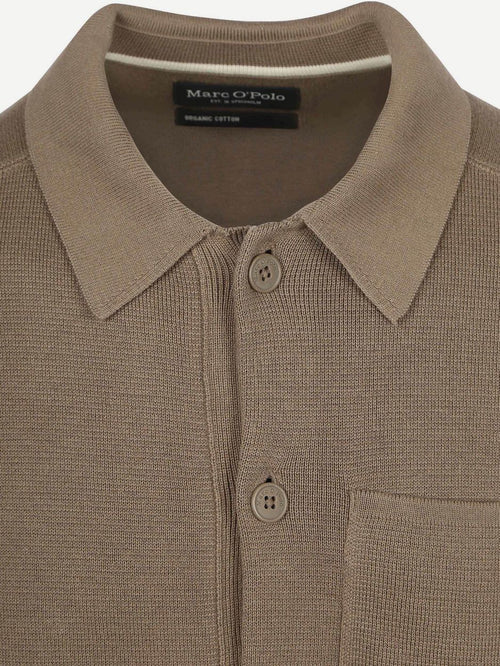 Knitted overshirt taupe