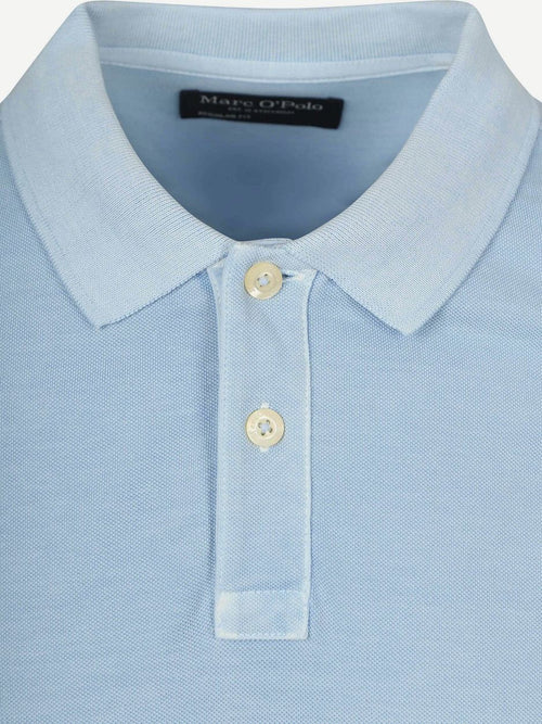 Poloshirt piqué dusted blauw