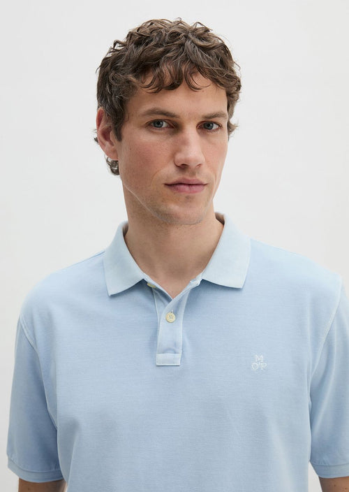 Poloshirt piqué dusted blauw