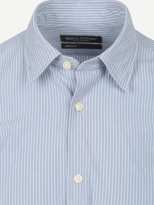 Marc o'polo overhemd streep lichtblauw | Regular-fit