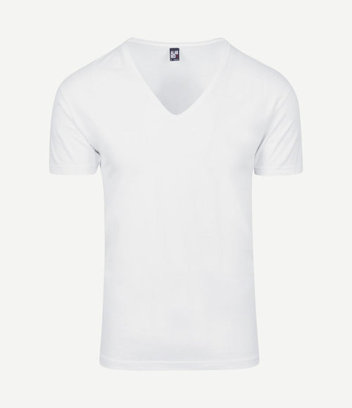 T-shirt (2-pack) NOV extra diepe v-hals stretch