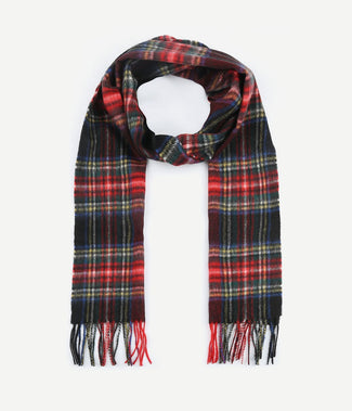 Barbour sjaal stewart lamswol rood