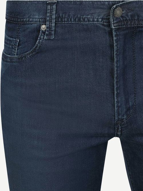 Pipe jeans donkerblauw