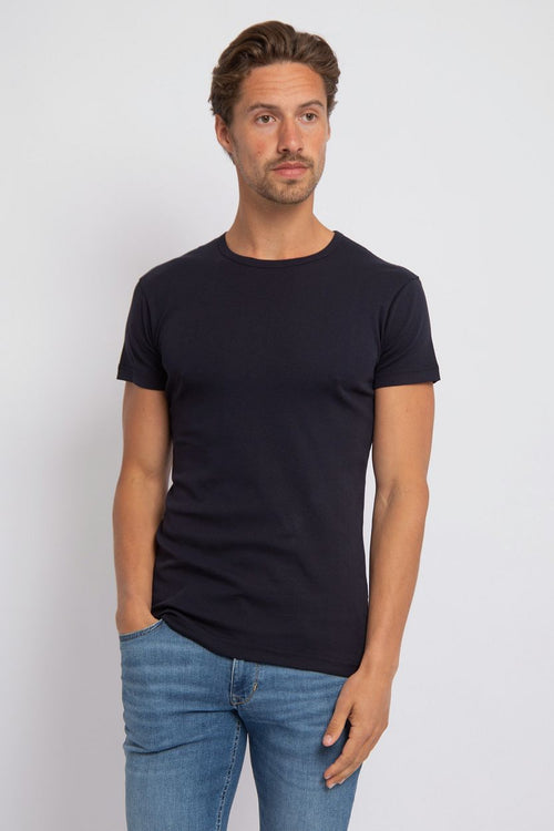 Ottawa t-shirt stretch donkerblauw (2-pack)