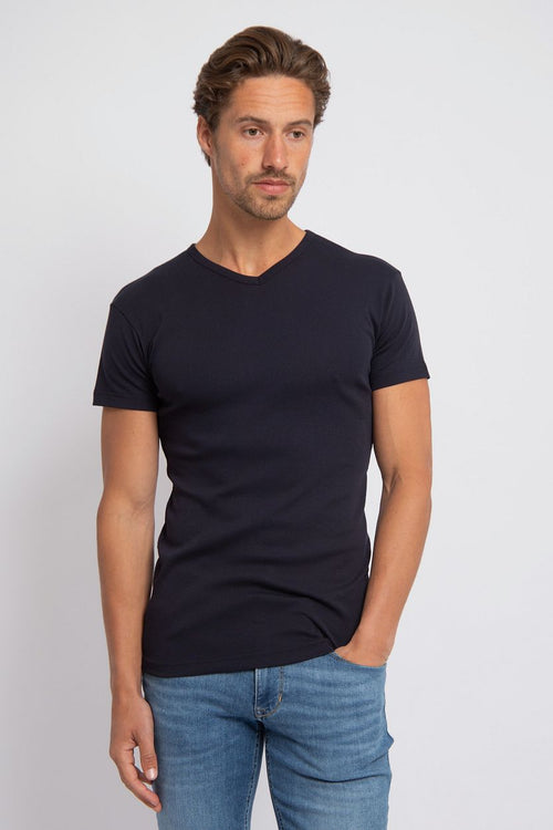 Oklahoma t-shirt stretch donkerblauw (2-pack)