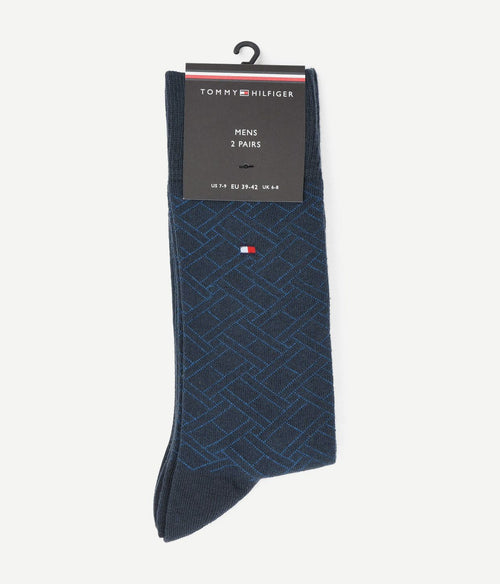 (2-pack) sokken aop blauw 004