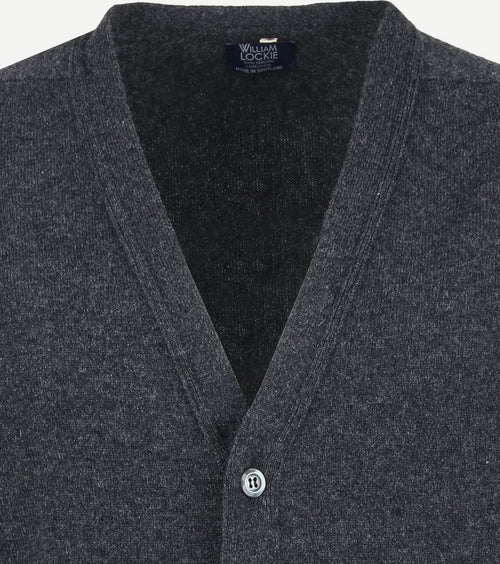 William Lockie lamswol vest antraciet | Regular-fit