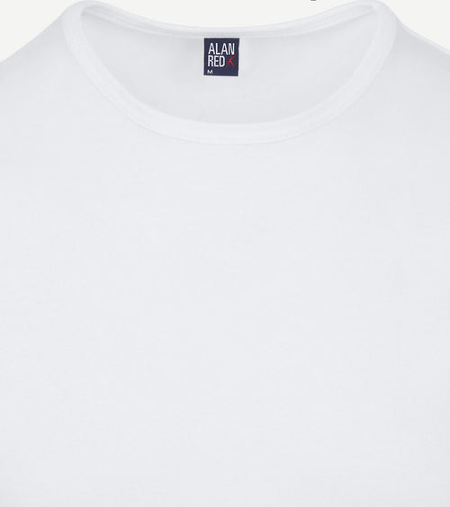 Alan Red aanbieding Derby o-hals t-shirts wit (3-pack) | Regular-fit