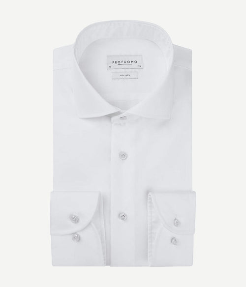 Profuomo shirt extra lange mouwen cutaway wit | Slim-fit