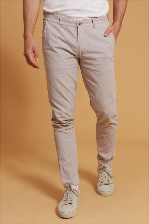 Suitable chino Pico ruiten beige