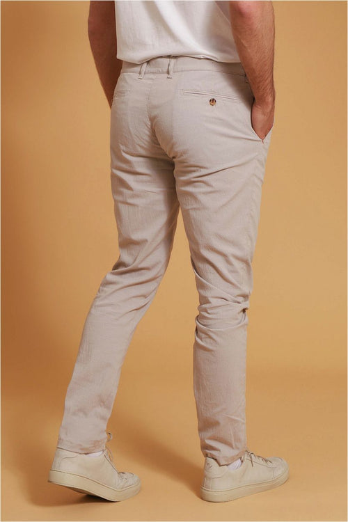 Suitable chino Pico ruiten beige