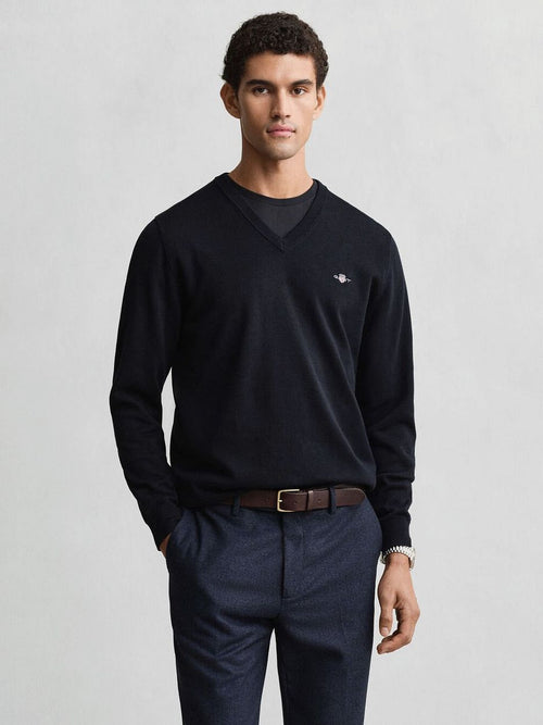 Pullover v-hals donkerblauw