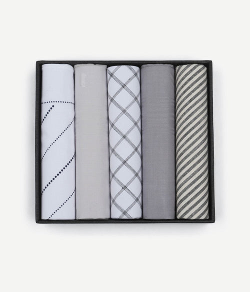 Suitable zakdoeken (5-pack) dessin grey