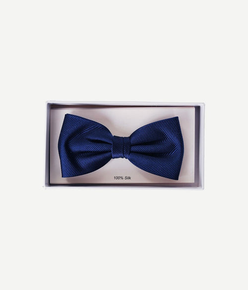 Smoking strik zijde donkerblauw f35