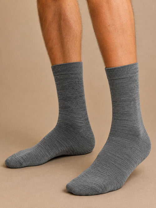 Merino sokken grijs (2-pack)