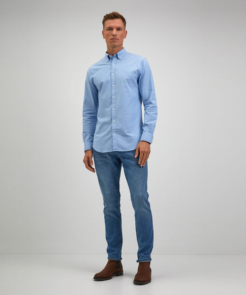 Overhemd stretch Oxford regular fit | Light Blue