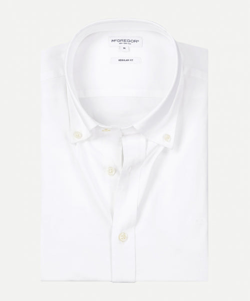 Overhemd stretch Oxford regular fit | White