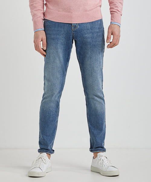 Jeans medium blauw slim fit | Medium Blue Denim