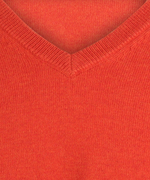 Trui cotton cashmere V-hals | Red