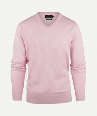Trui cotton cashmere V-hals | Pink