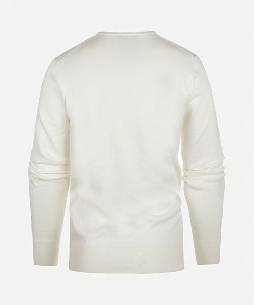 Trui cotton cashmere V-hals | Off White