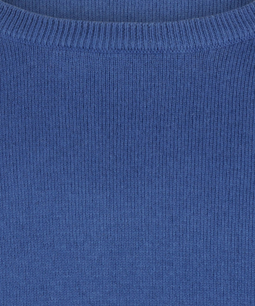 Trui cotton cashmere ronde hals | Kobalt