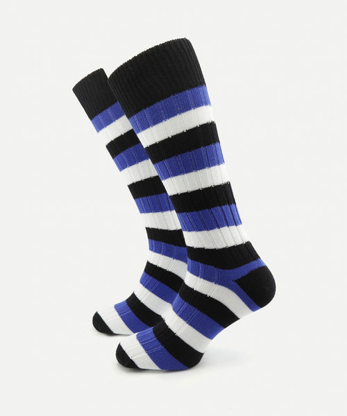 Rib sokken | Kobalt