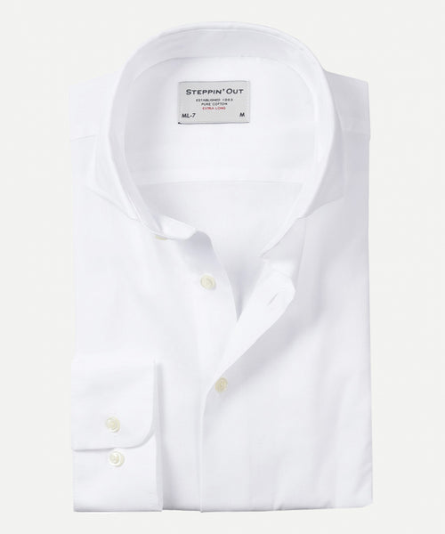 Overhemd fijn Oxford extra lange mouw | White