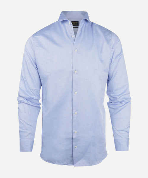 Overhemd fijn Oxford cutaway regular fit | Light Blue