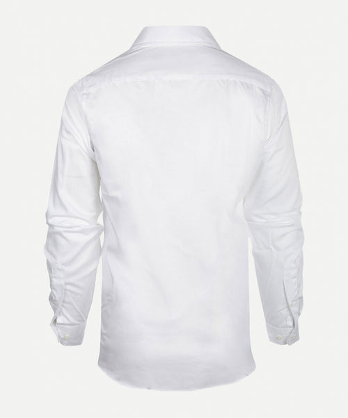 Overhemd fijn Oxford cutaway regular fit | White